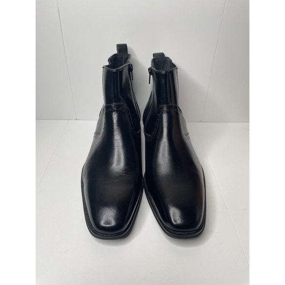 Stacy Adams men\'s ankle boots black leather side zip size 9 1/2 main image 6